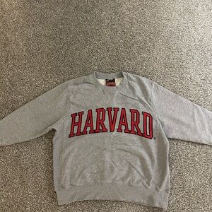 Zara Gray and Red Women's Crew Neck Sweater